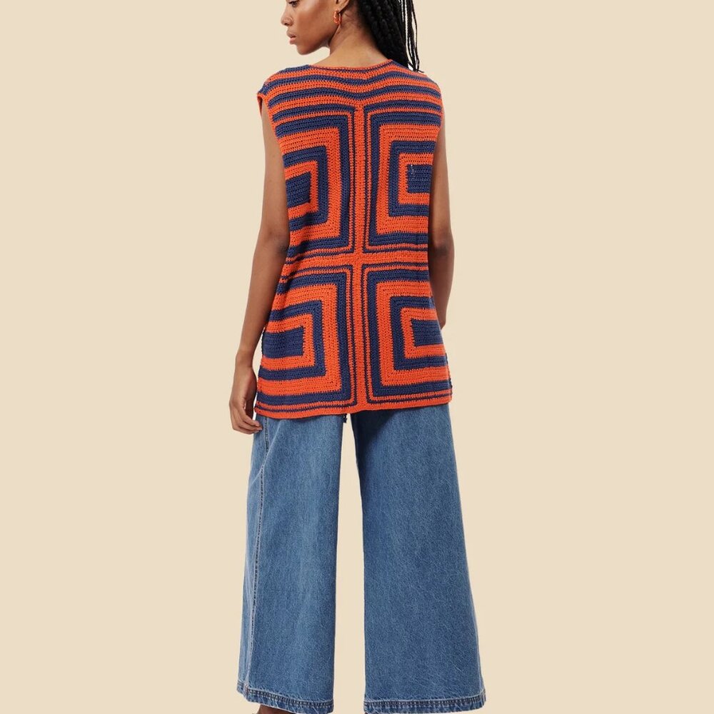 058 FRNCH Cybille Knitted Top (Anthropologie) NWT Oversized Small - Picture 8 of 14